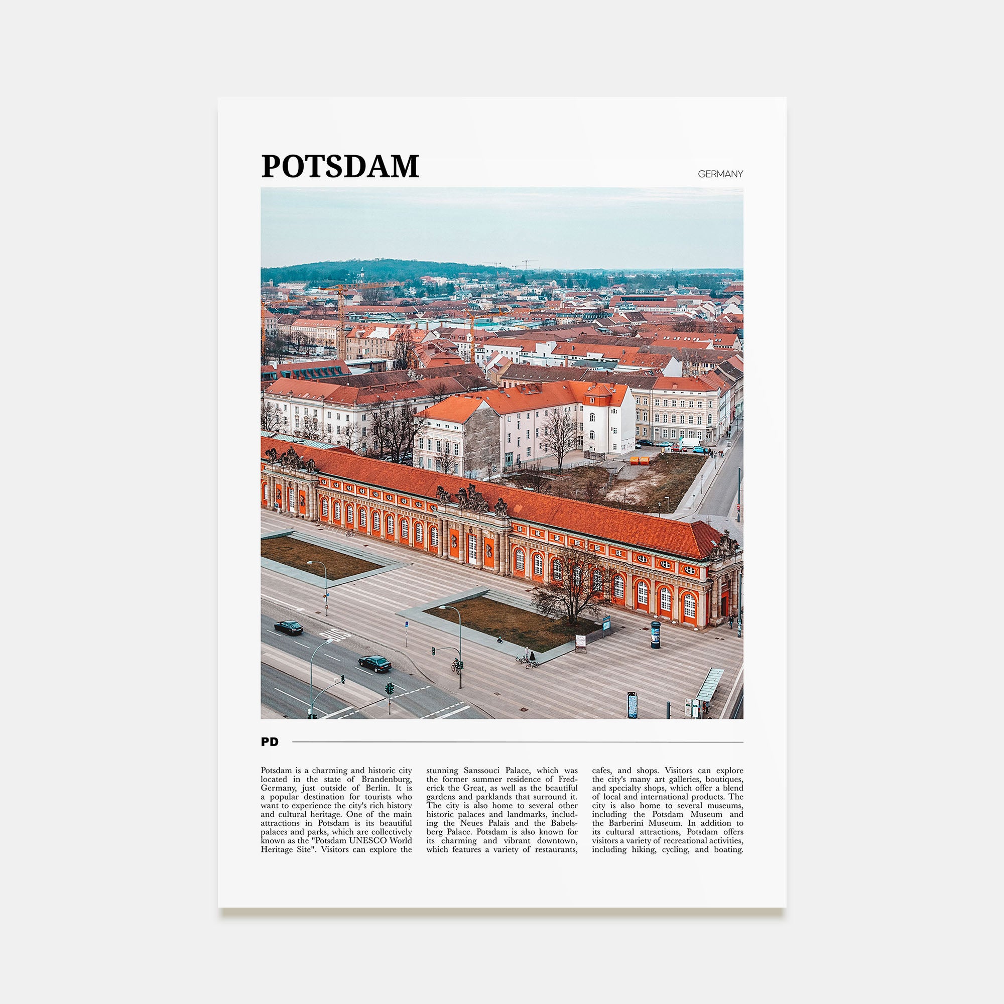 Potsdam Travel Color Poster