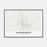 Poughkeepsie Map Landscape Poster