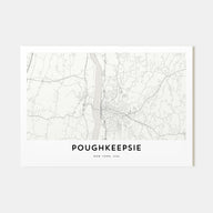 Poughkeepsie Map Landscape Poster