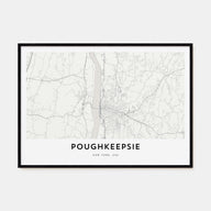 Poughkeepsie Map Landscape Poster