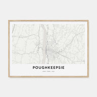 Poughkeepsie Map Landscape Poster