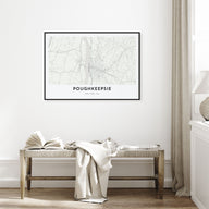 Poughkeepsie Map Landscape Poster