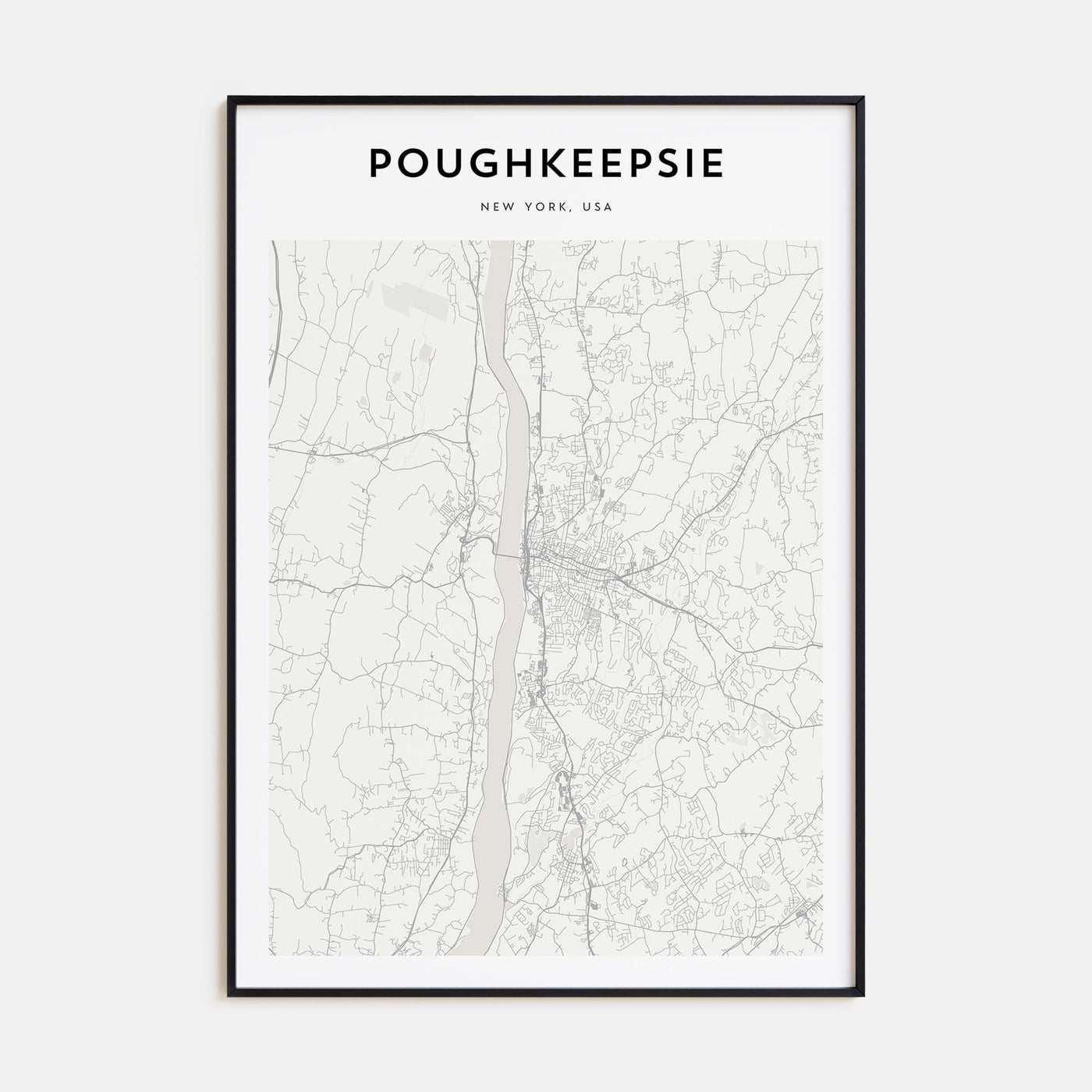 Poughkeepsie Map Portrait Poster