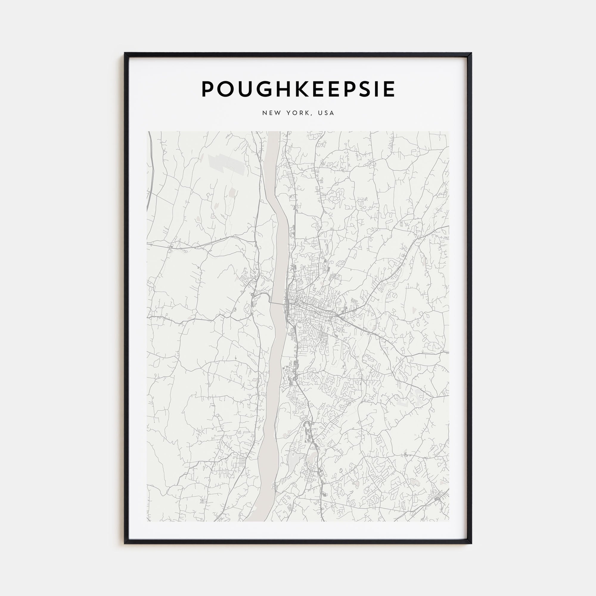 Poughkeepsie Map Portrait Poster