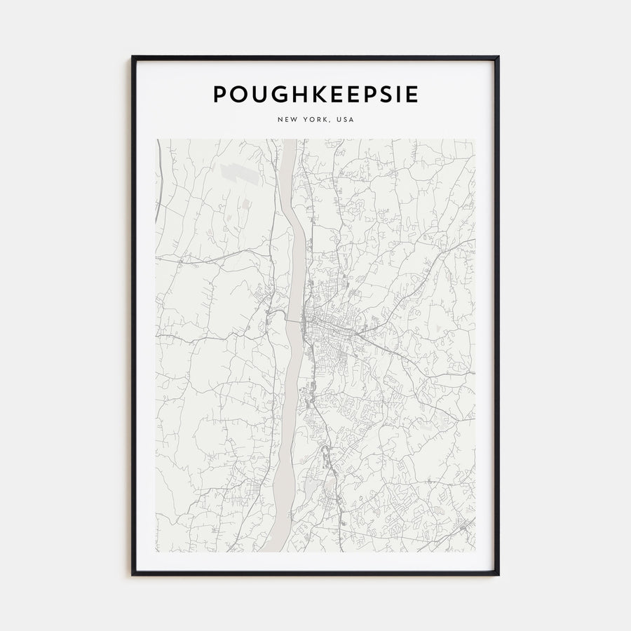 Poughkeepsie Map Portrait Poster