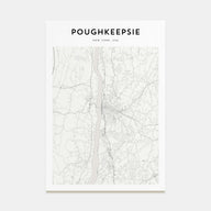 Poughkeepsie Map Portrait Poster