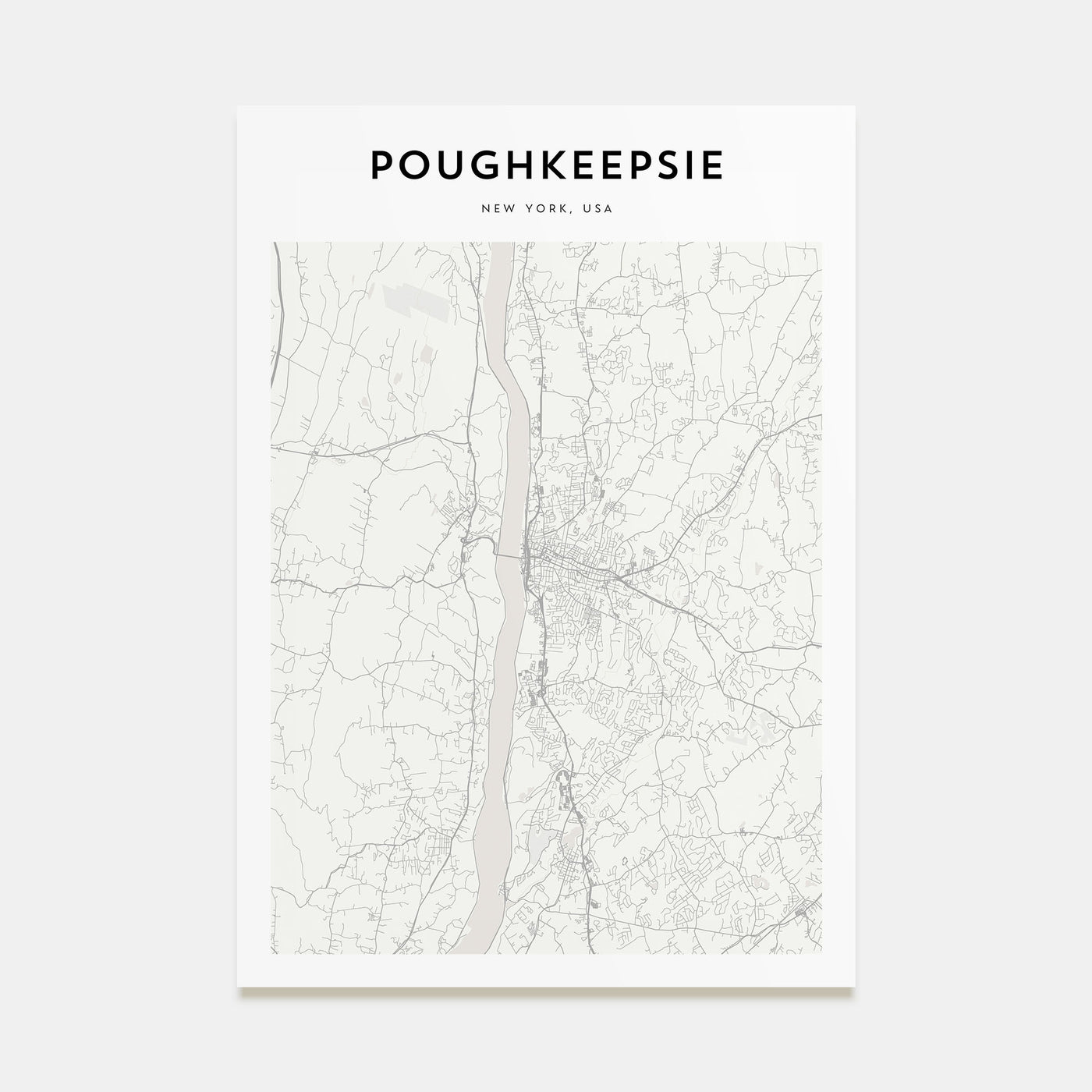 Poughkeepsie Map Portrait Poster