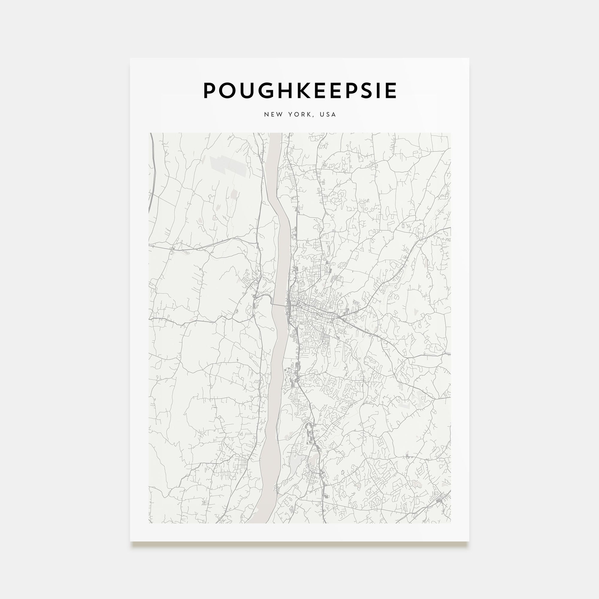 Poughkeepsie Map Portrait Poster