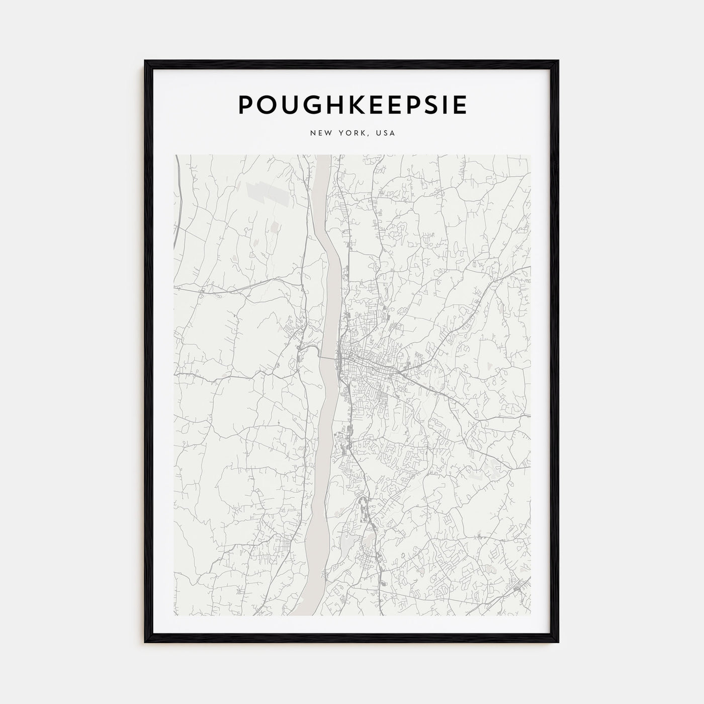 Poughkeepsie Map Portrait Poster