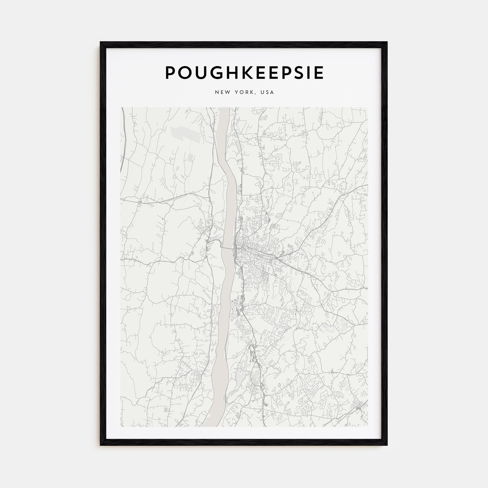 Poughkeepsie Map Portrait Poster