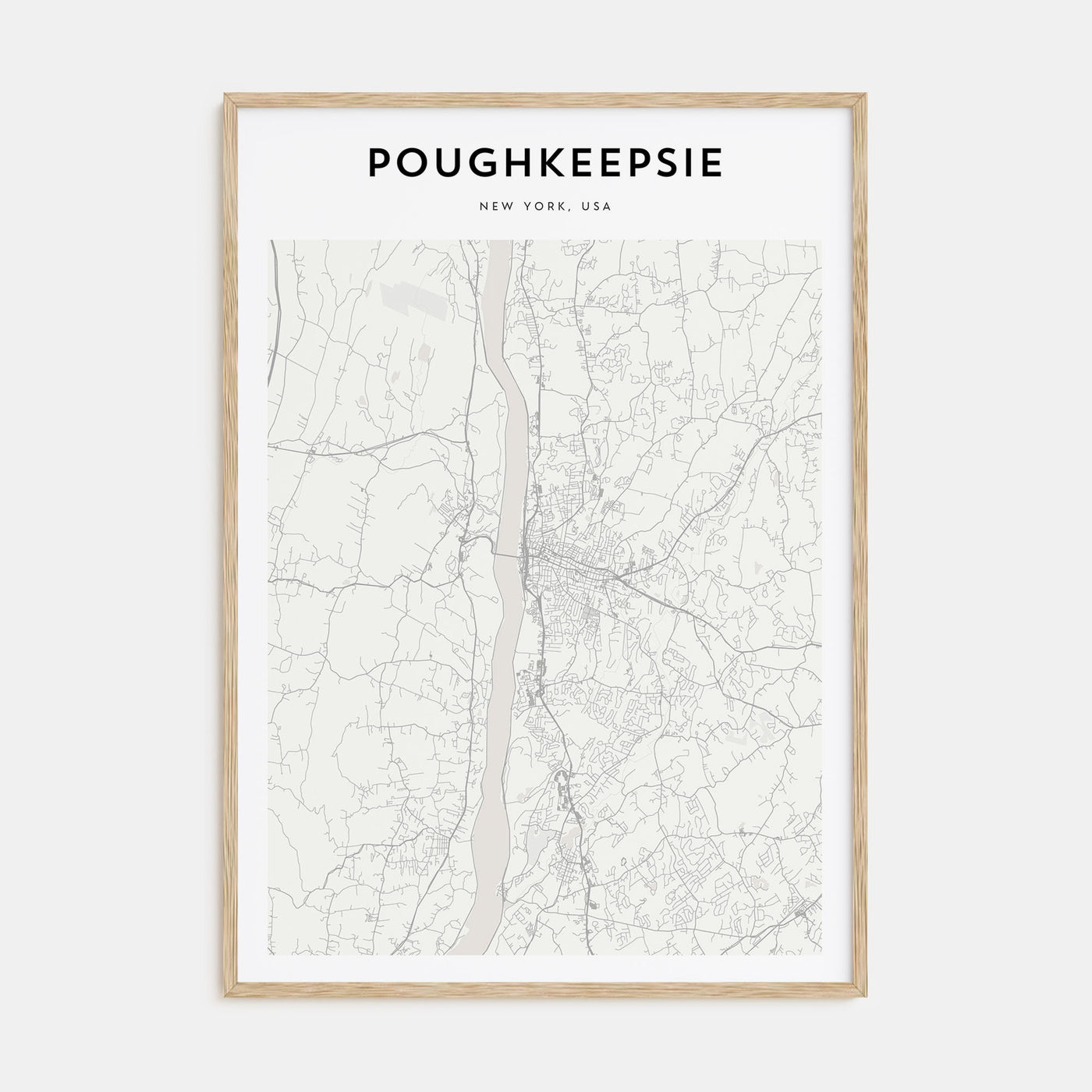 Poughkeepsie Map Portrait Poster
