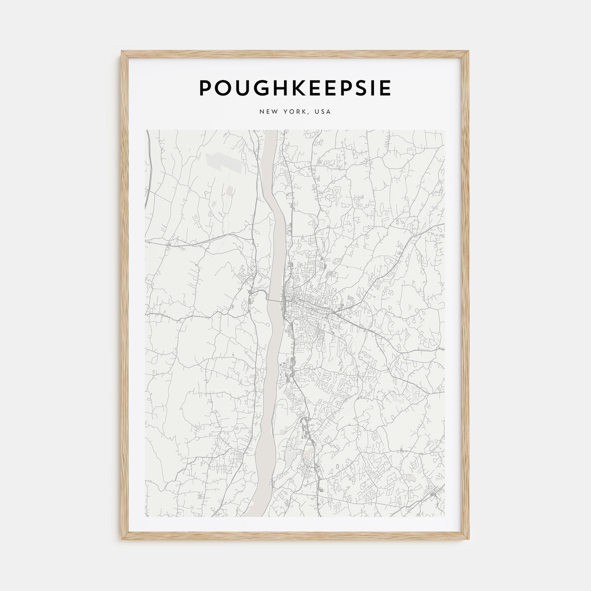 Poughkeepsie Map Portrait Poster