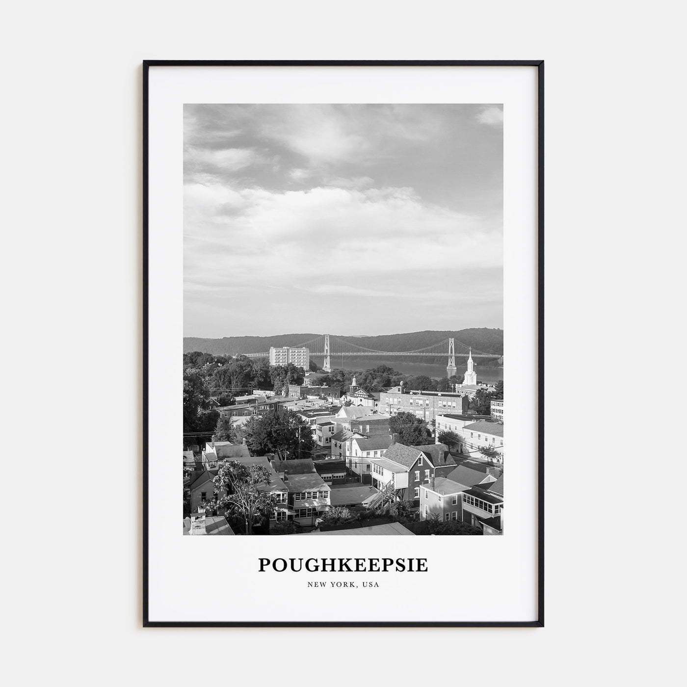 Poughkeepsie Portrait B&W Poster