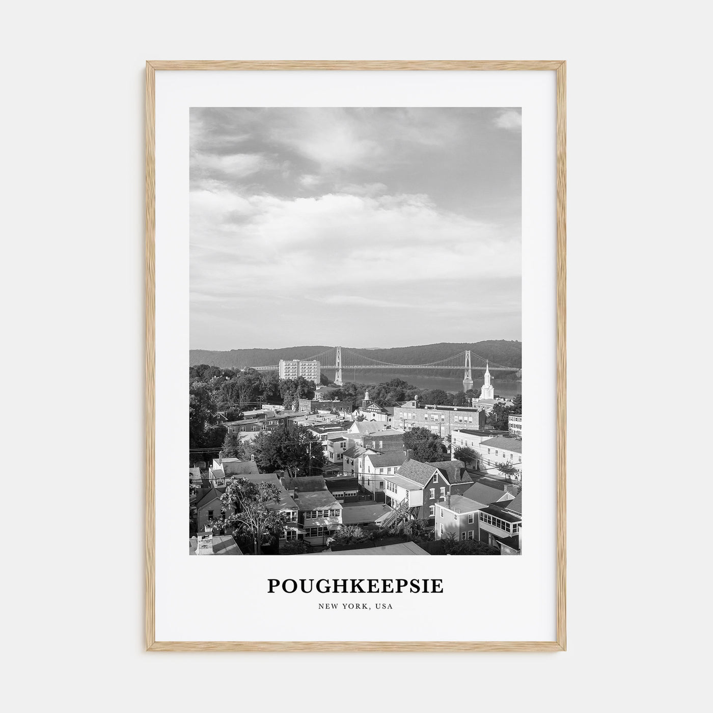 Poughkeepsie Portrait B&W Poster