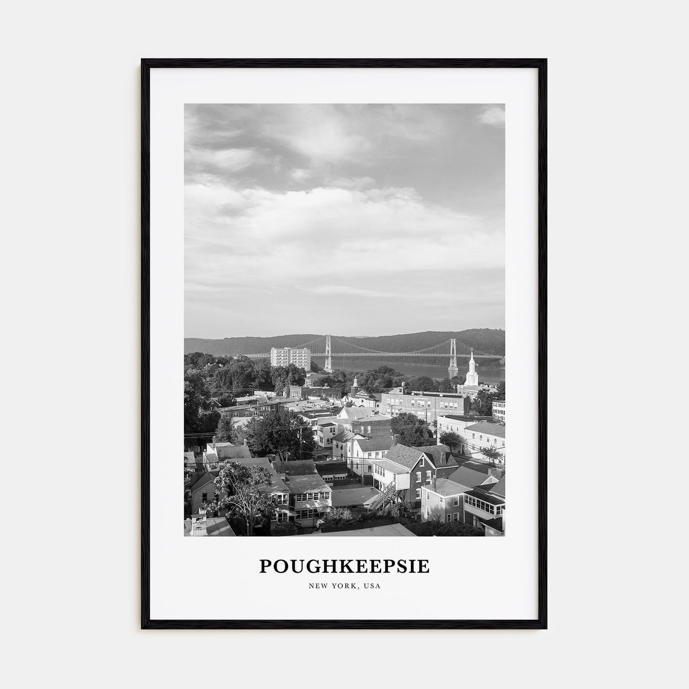 Poughkeepsie Portrait B&W Poster