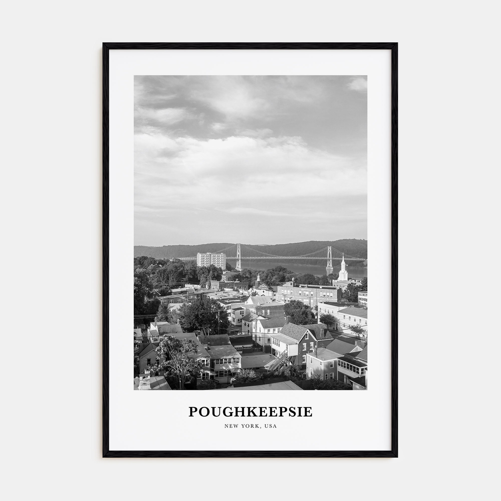 Poughkeepsie Portrait B&W Poster