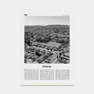 Poway Travel B&W No 1 Poster