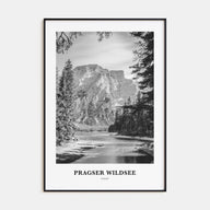 Pragser Wildsee Portrait B&W Poster