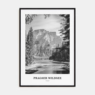 Pragser Wildsee Portrait B&W Poster