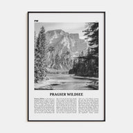 Pragser Wildsee Travel B&W Poster