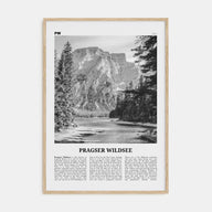 Pragser Wildsee Travel B&W Poster