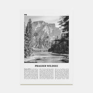 Pragser Wildsee Travel B&W Poster