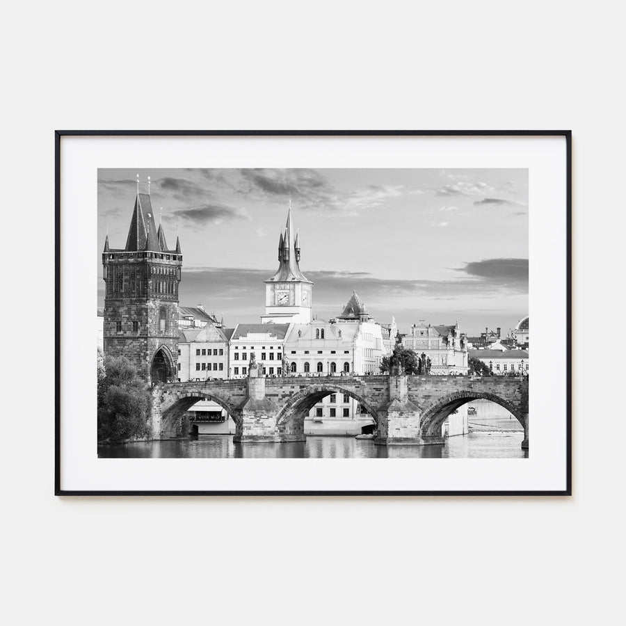 Prague Landscape B&W Poster