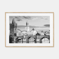 Prague Landscape B&W Poster