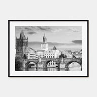 Prague Landscape B&W Poster