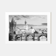 Prague Landscape B&W Poster