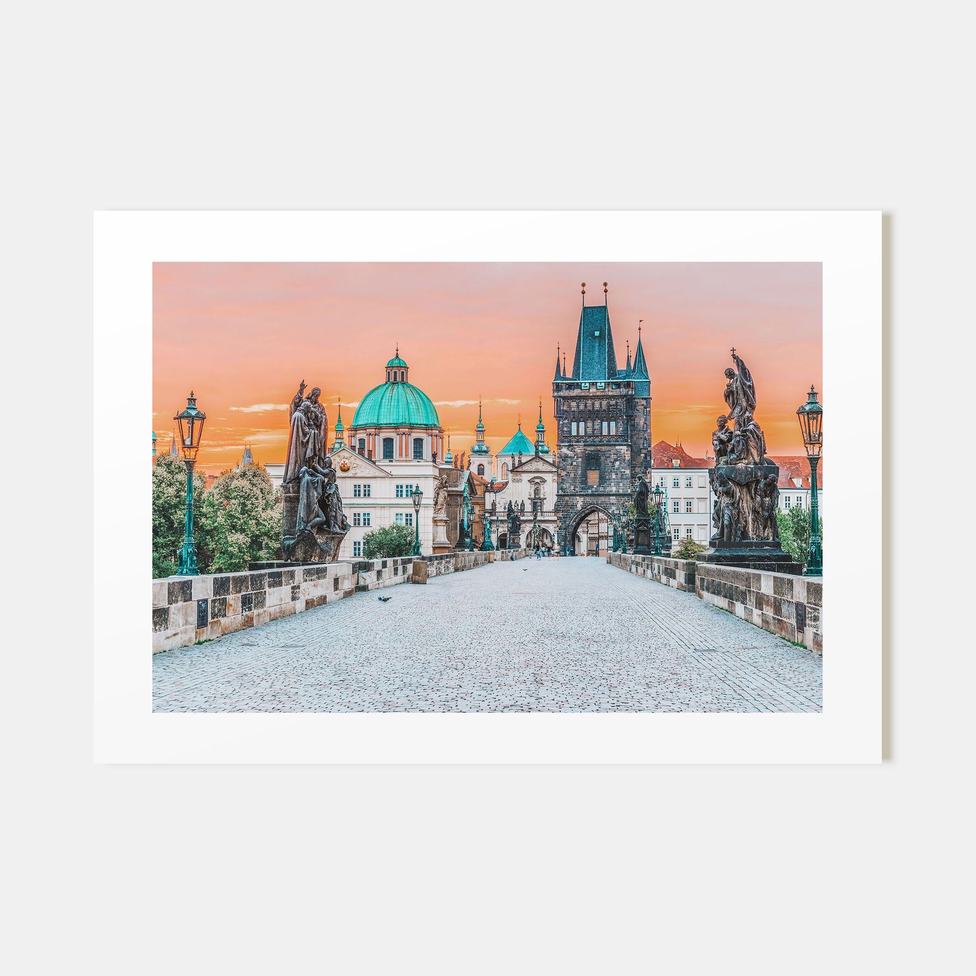 Prague Landscape Color Poster