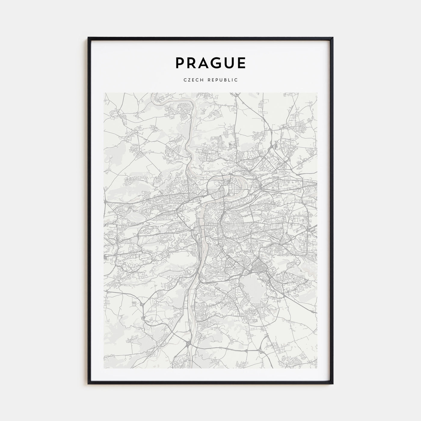 Prague Map Portrait Poster