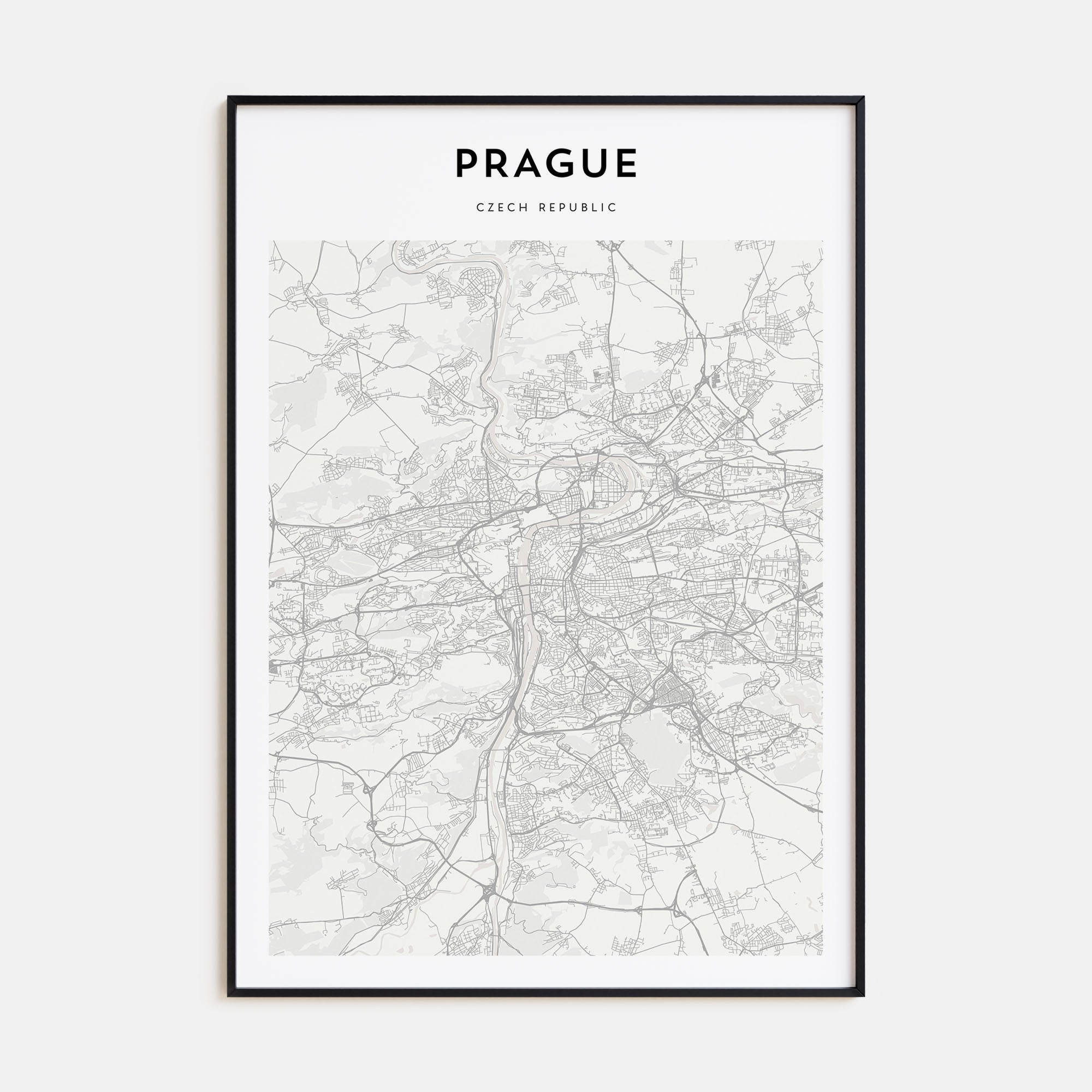 Prague Map Portrait Poster