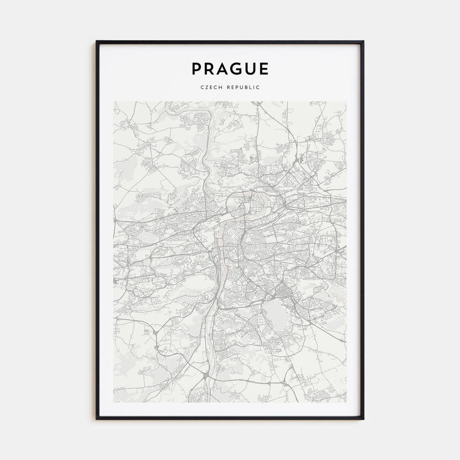 Prague Map Portrait Poster
