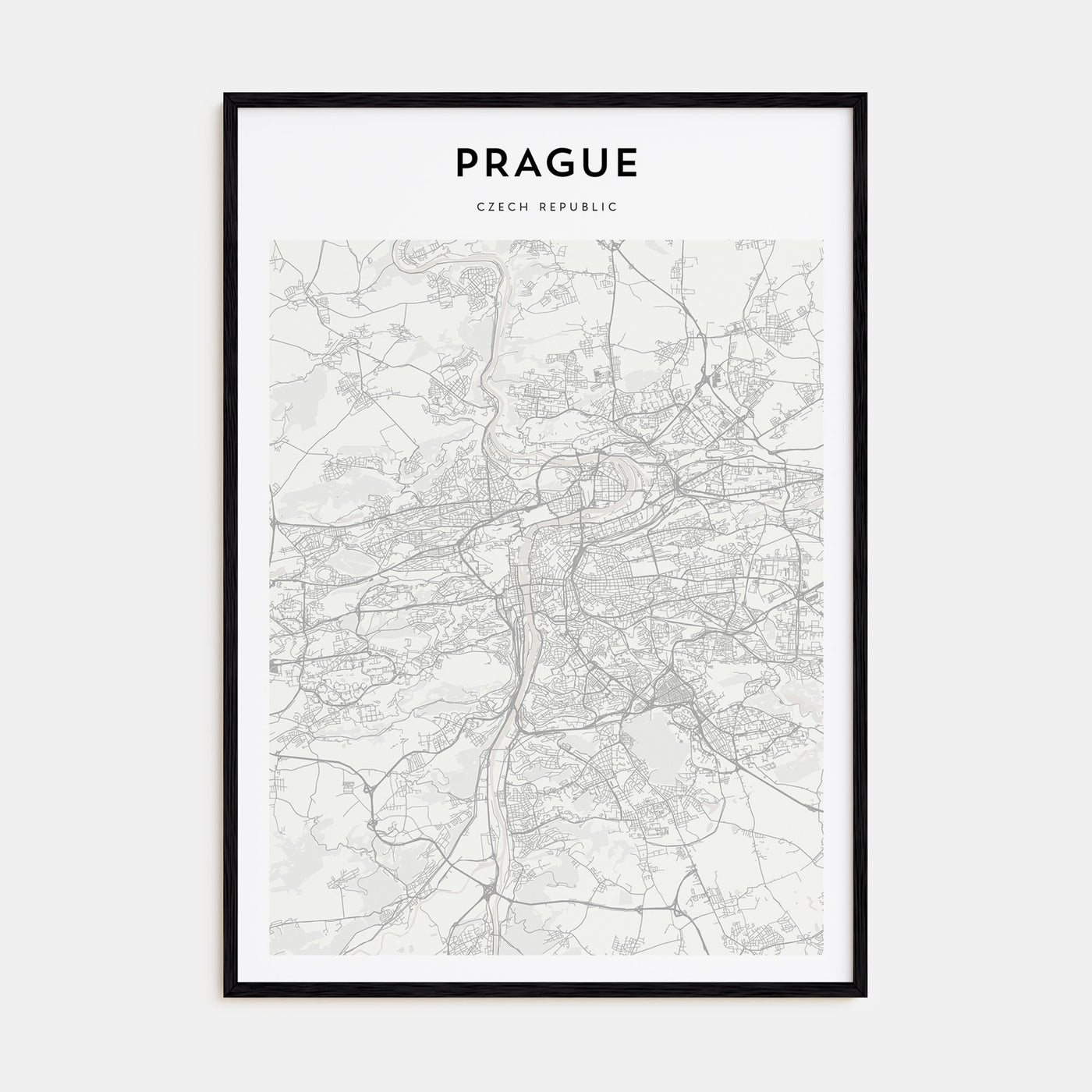 Prague Map Portrait Poster