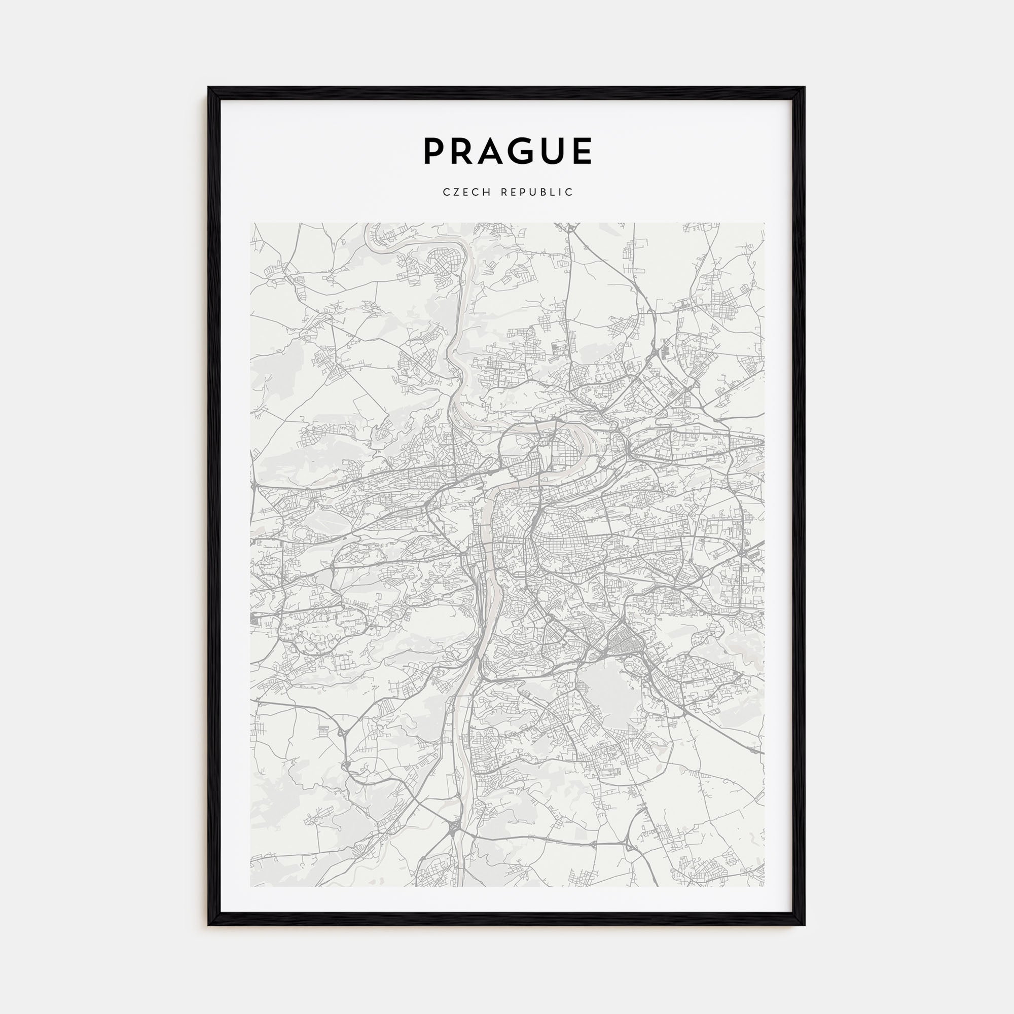 Prague Map Portrait Poster
