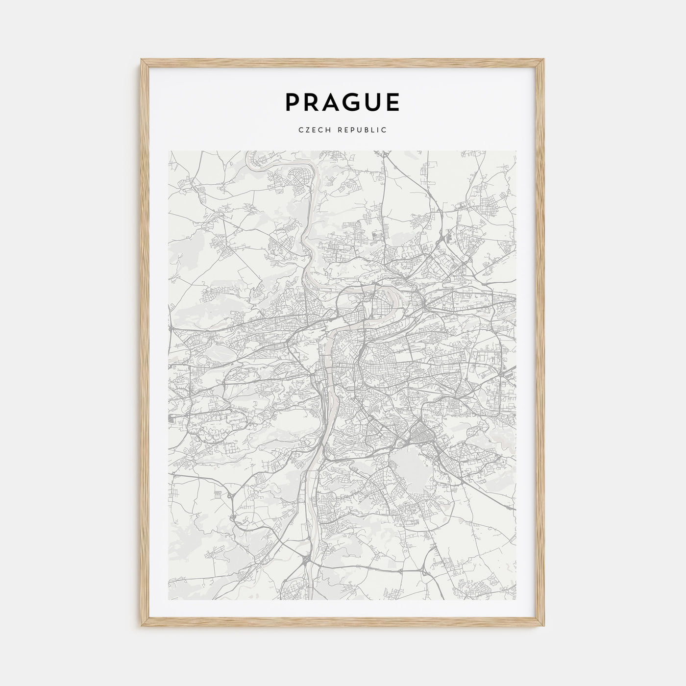 Prague Map Portrait Poster