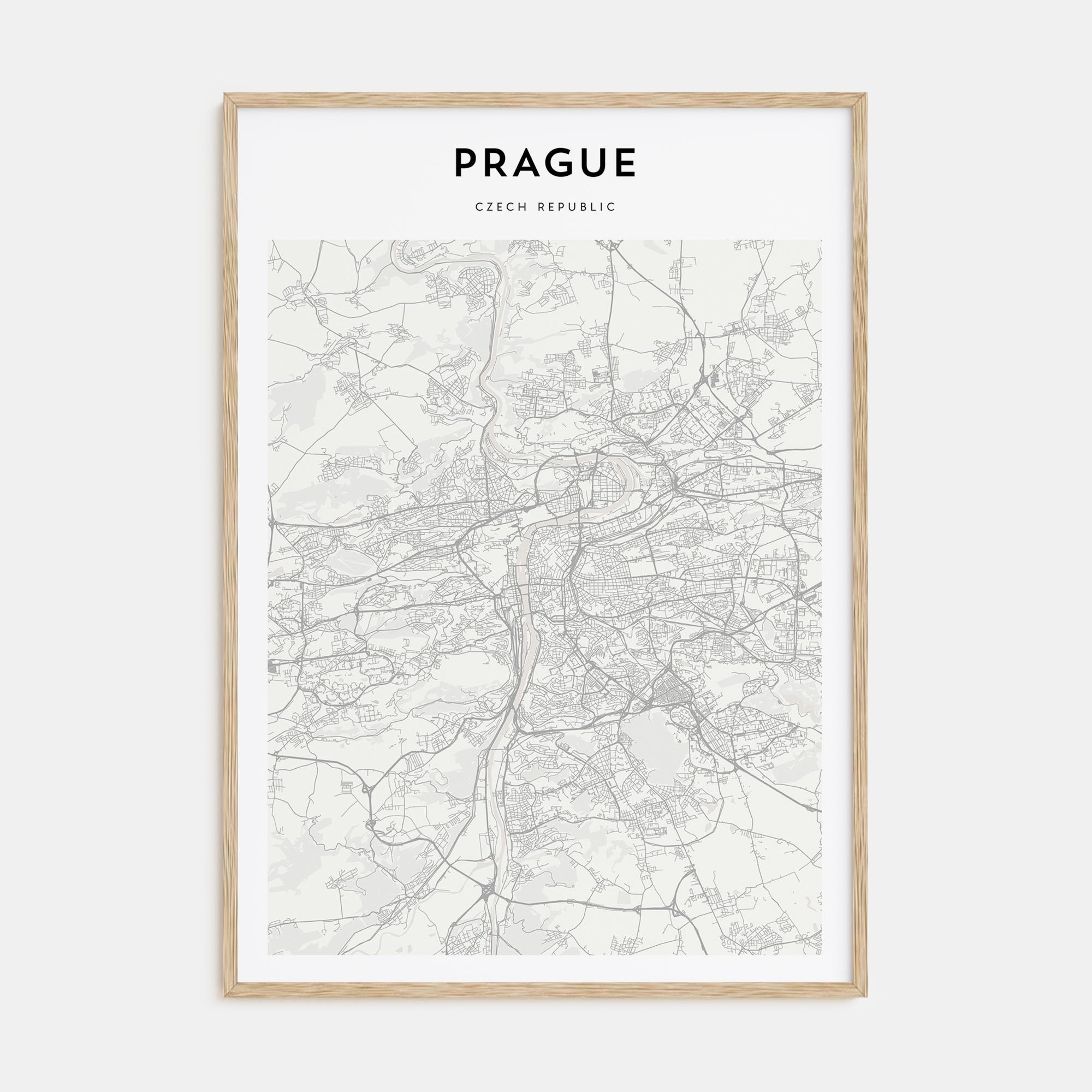 Prague Map Portrait Poster