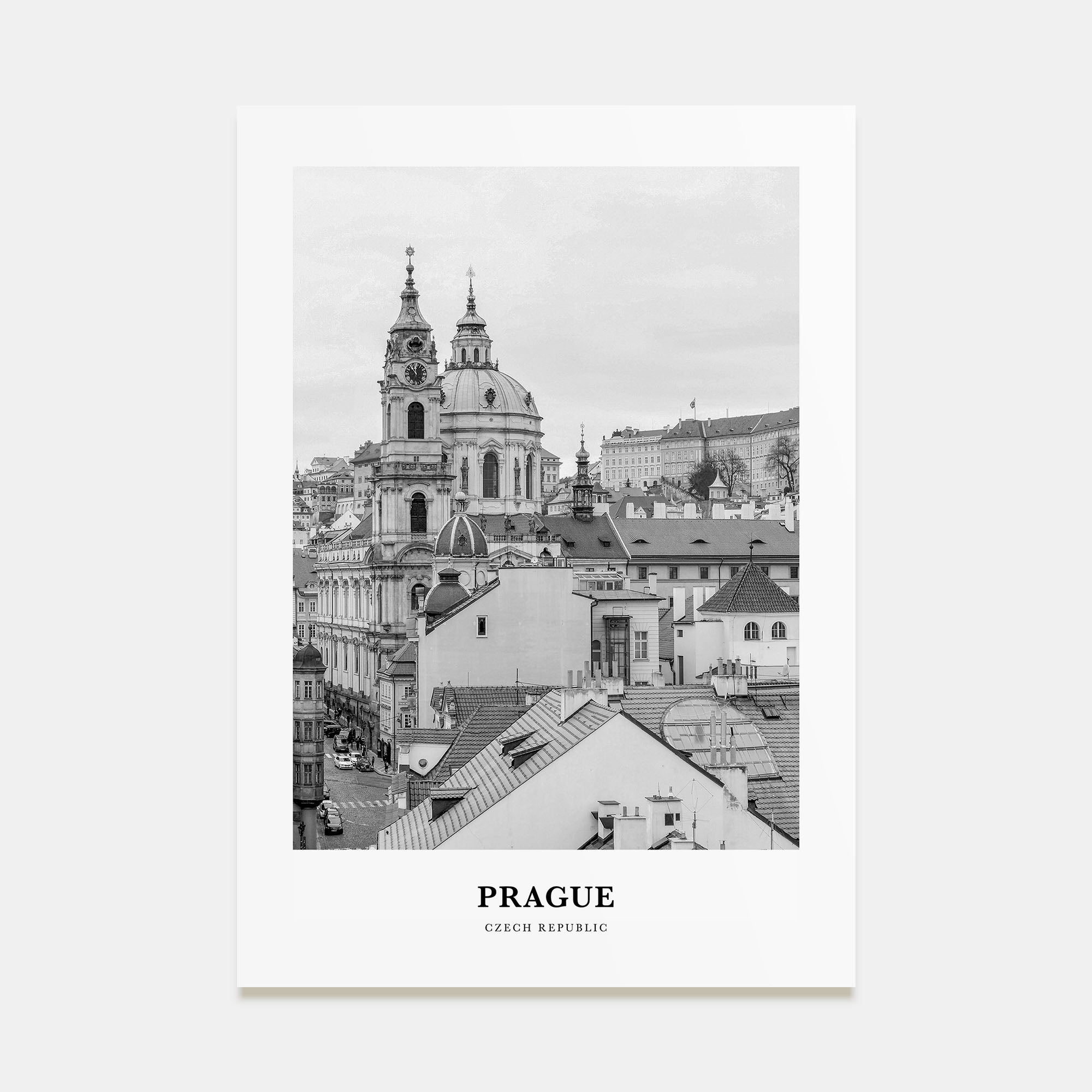 Prague Portrait B&W No 1 Poster
