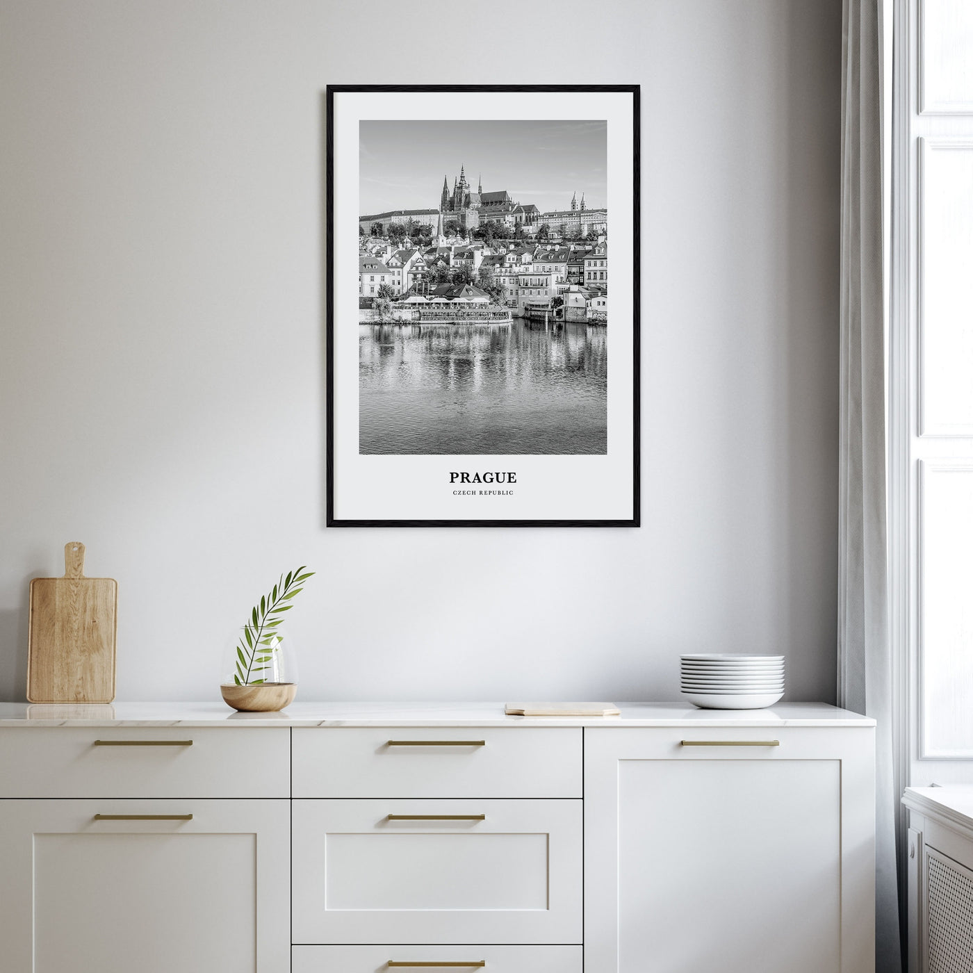 Prague Portrait B&W No 2 Poster