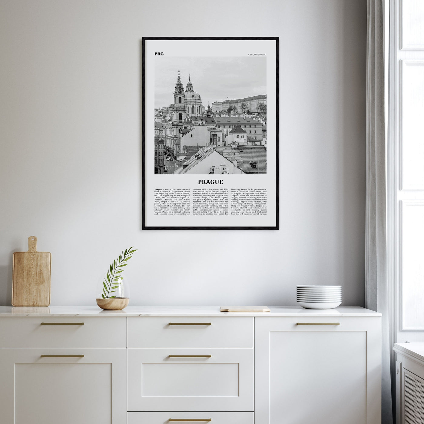 Prague Travel B&W No 2 Poster