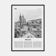 Prague Travel B&W No 2 Poster
