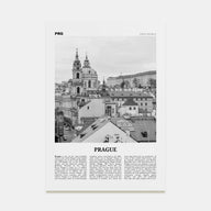 Prague Travel B&W No 2 Poster