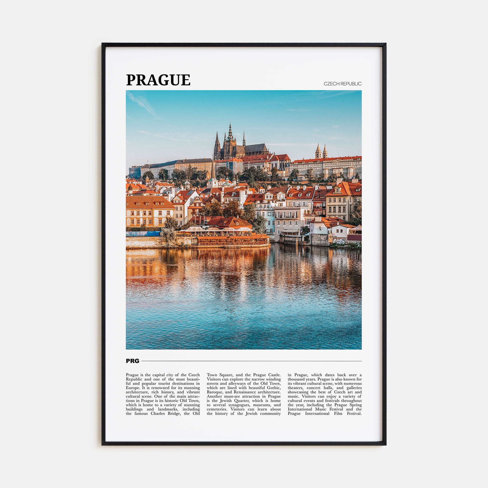 Prague Travel Color Poster