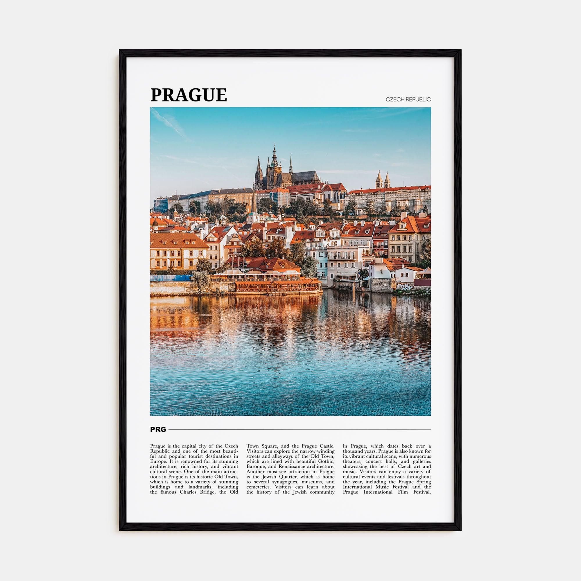 Prague Travel Color Poster