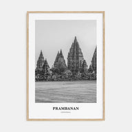 Prambanan Portrait B&W Poster
