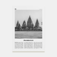 Prambanan Travel B&W Poster