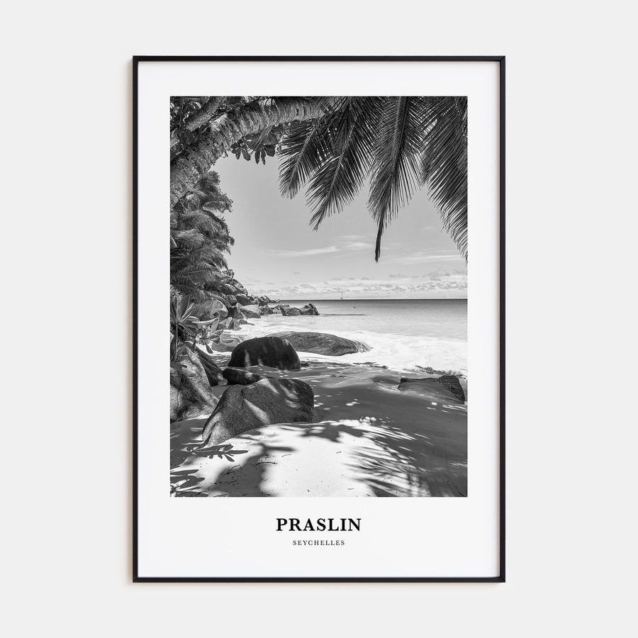 Praslin Portrait B&W Poster