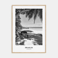 Praslin Portrait B&W Poster