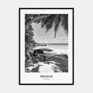 Praslin Portrait B&W Poster
